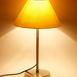 Devansh Yellow Solid Traditional Buffet Lamp with Steel Base-21