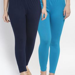 GRACIT Women Pack Of 2 Solid Ankle-Length Leggings-image-15