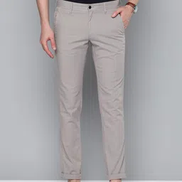 Indian Terrain Men Striped Brooklyn Slim Fit Trousers-image-63