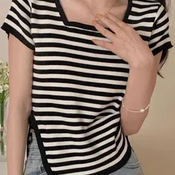 StyleCast Square Neck Striped Top-picture-26