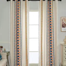 URBAN SPACE Geometric Cotton Window Curtain-image-32
