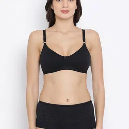 Clovia Women Black Solid Lingerie Set COMBBP80832B-picture-11