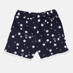 Kryptic Girls Navy Blue Printed Regular Fit Shorts-image-41