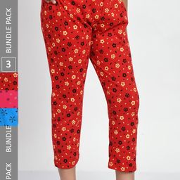 BAESD Girls Pack of 3 Printed Pure Cotton Capris-picture-39