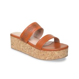 VALIOSAA Women Tan Brown Textured Sandals-29
