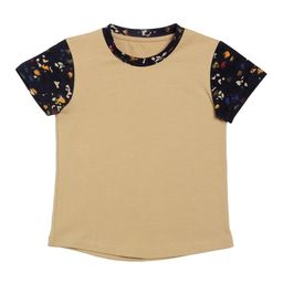 DOOR74 Kids Brown Solid Round Neck T-shirt-image-80