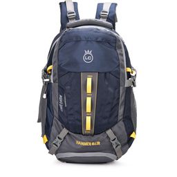 LOUIS CARON Unisex Navy Blue & Grey Backpack with Shoe Pocket-29