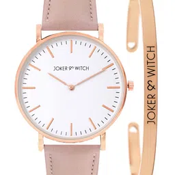 JOKER & WITCH Women White & Rose-Gold Toned Mallory Watch With Bracelet Gift Set JWBS221-image-97
