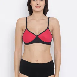 Clovia Women Black & Red Coloublocked Lingerie Set COMBBP35432B-picture-24