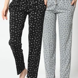 VIMAL JONNEY Women Pack Of 2 Printed Lounge Pants-image-19