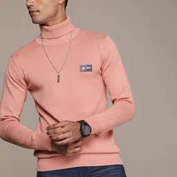 WROGN Pure Cotton Turtle Neck Pullover-image-66