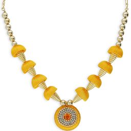 AKSHARA Gold-Toned & Yellow Choker Necklace-picture-16