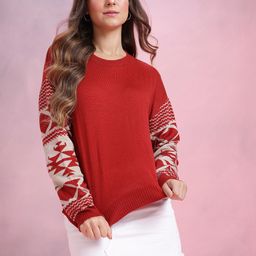 DressBerry Acrylic Self Design Sweater-picture-43