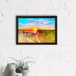 eCraftIndia Multicolour The Poetry Of Earth Is Never Dead Scenic View Wall Art-23