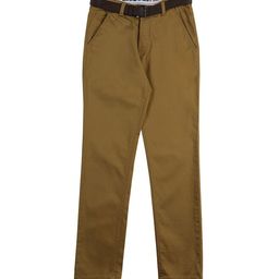 Gini and Jony Boys Brown Solid Chinos Trousers-image-10