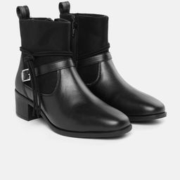 Allen Solly Women Buckle Detailing Block Heel Boots-50