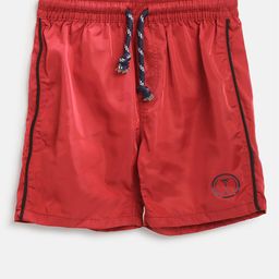 Palm Tree Boys Red Solid Regular Fit Shorts-picture-10