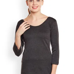 VIMAL JONNEY Grey Solid Thermal Top-image-7