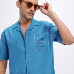 glitchez Embroidered Pocket Relaxed Fit Shirt-picture-19