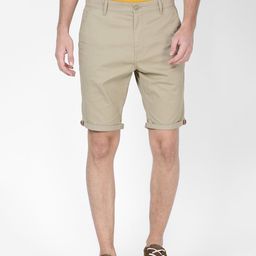 t-base Men Khaki Solid Slim Fit Chino Shorts-image-92