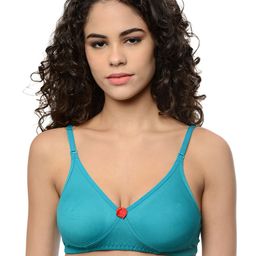 Leading Lady Teal Blue Full-Coverage T-shirt Bra-image-58