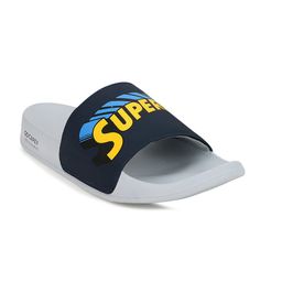 Campus Men Navy Blue & Yellow Printed Sliders-picture-52