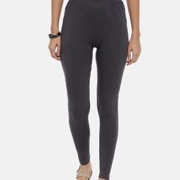 Souchii Women Charcoal Grey Solid Slim-Fit Ankle-Length Leggings-picture-18
