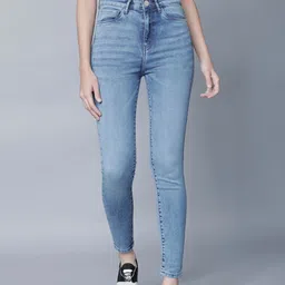 basics by tokyo talkies Tokyo Talkies Women Blue Super Skinny Fit Mid-Rise Clean Look Jeans-picture-45