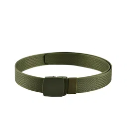 WINSOME DEAL Men Olive Green Woven Design Belt-49