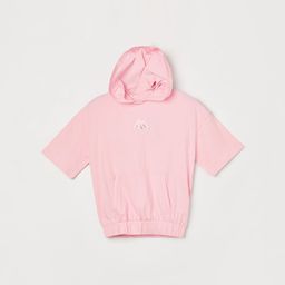 Kappa Girls Solid Hooded Cotton Regular Fit T-shirt-image-54