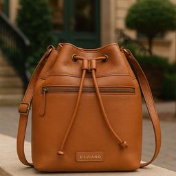 SILVIANO Women Leather Bucket Shoulder Bag-image-75