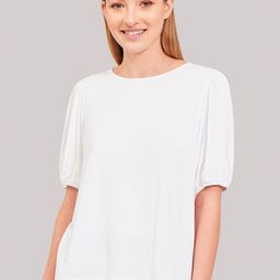 Beverly Hills Polo Club Women White Solid Boat Neck T-shirt-image-25