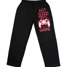 SWEET ANGEL Kids Black Printed Straight-Fit Track Pants-image-75