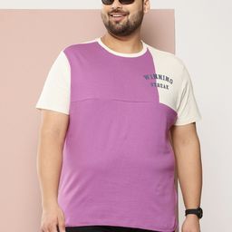 Sztori Plus Size Colourblocked Pure Cotton T-shirt-image-94