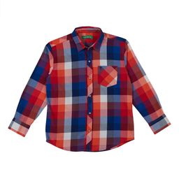 Gini and Jony Boys Red Slim Fit Checked Casual Shirt-image-29
