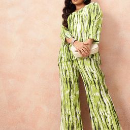 all about you Tie & Dye Printed V-Neck Co-Ords-16