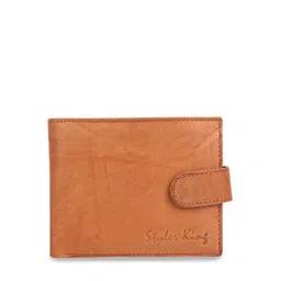 STYLER KING Men Tan Solid Two Fold Wallet-image-68