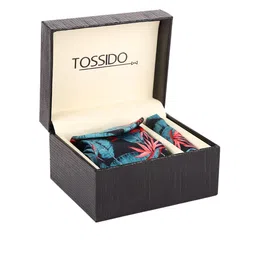 Tossido Men Black & Green Printed Accessory Gift Set-image-49