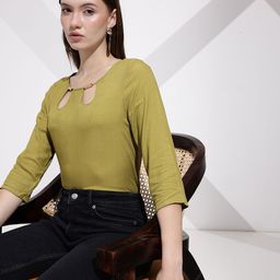 her by invictus Cut Out Detailed Regular Top-picture-36