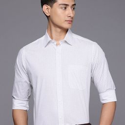 Raymond Slim Fit Micro Ditsy Printed Pure Cotton Formal Shirt-image-88