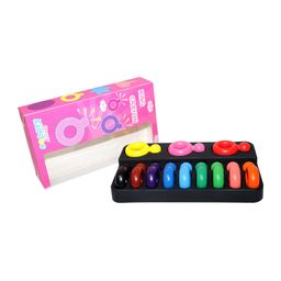 Smily Kiddos Kids Set Of 12 Multicolour Ring Crayons-36