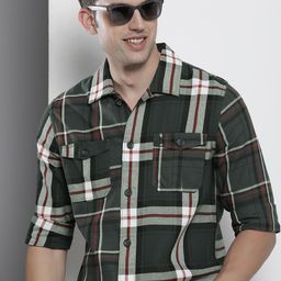 The Indian Garage Co Men Opaque Checked Casual Shirt-picture-25