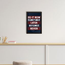 eCraftIndia Navy & White Motivational Quote Satin Matte Texture UV Wall Painting-image-35