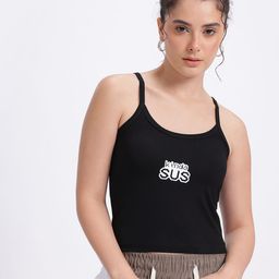 SZN Typography Print Bamboo spandex Tank Crop Top-image-17