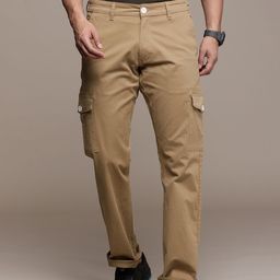 WROGN Men Straight Fit Cargos Trousers-image-0