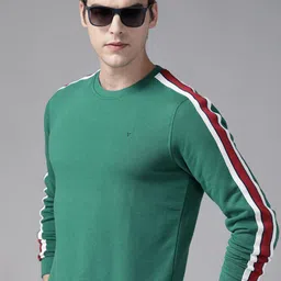 Van Heusen Men Green Round Neck Knitted Sweatshirt-picture-26