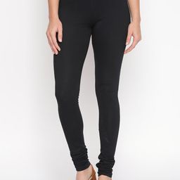 RANGMANCH BY PANTALOONS Women Black Solid Churidar-image-47
