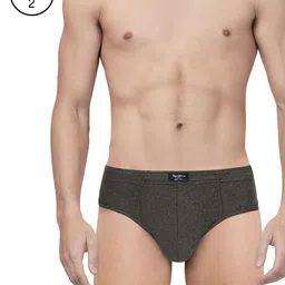 Pepe Jeans Men Pack of 2 Charcoal Grey Solid Contour Briefs 8904311300199-image-92