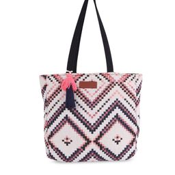 ASTRID Pink Self Design Tote Bag-35