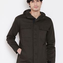 PUNK Men Brown Solid Tailored Jacket-14